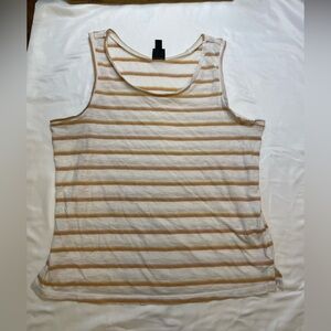 Patagonia size large white/orange striped tank top